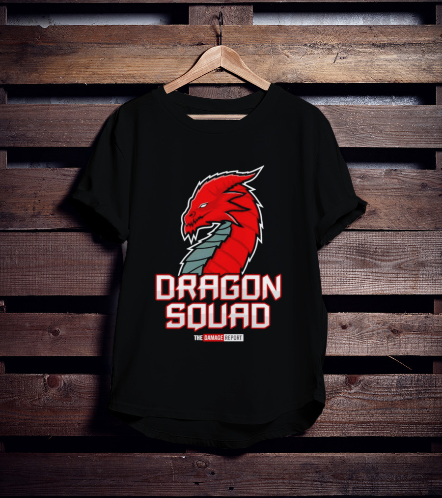 Dragon Squad The Damage Report Red Dragon Head T-Shirt