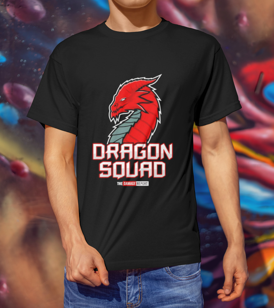 Dragon Squad The Damage Report Red Dragon Head T-Shirt