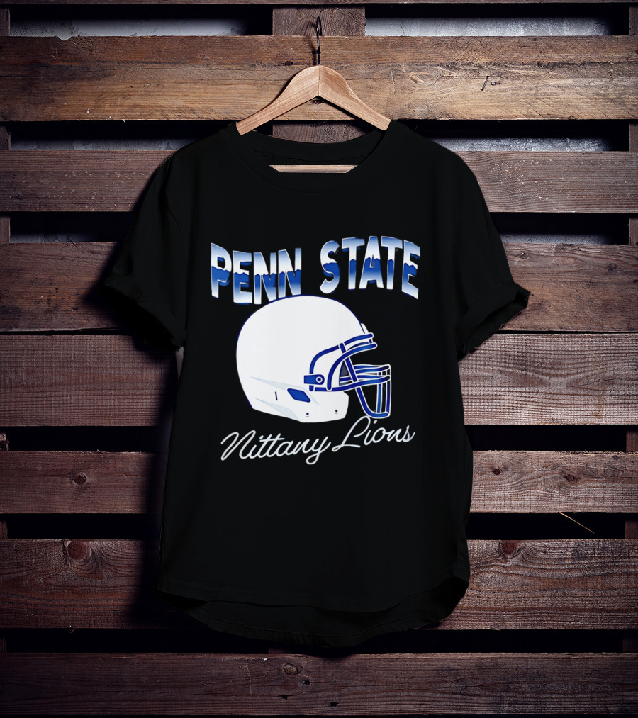 Penn State Nittany Lions Air Brush Helmet Dyme Lyfe Mens T-Shirt