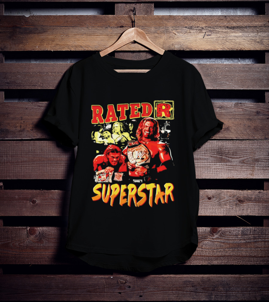 Rated R Superstar WWE Champion Edge Title Belt Wrestler T-Shirt