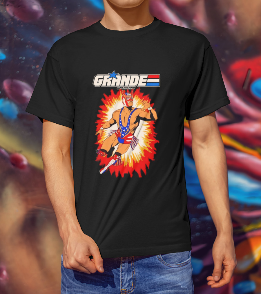 Grande Americano Luchador Wrestling Starburst T-Shirt