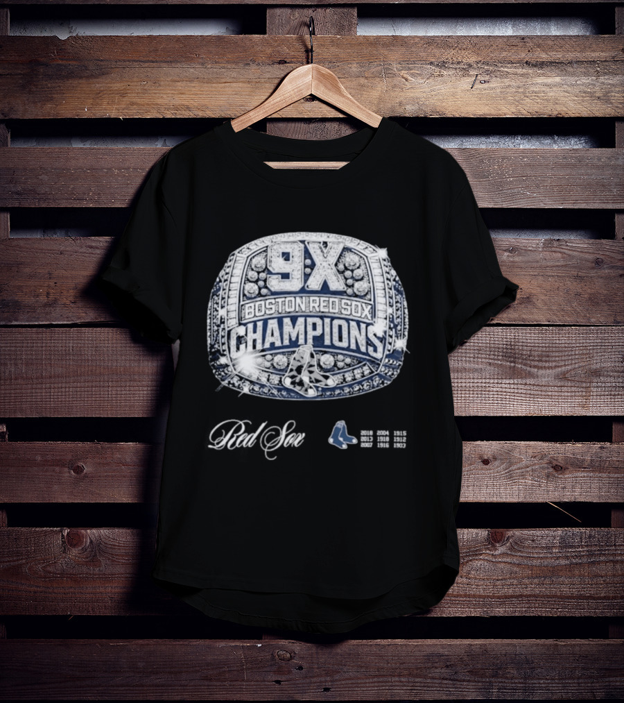 Boston Red Sox 9X Champions Ring T-Shirt