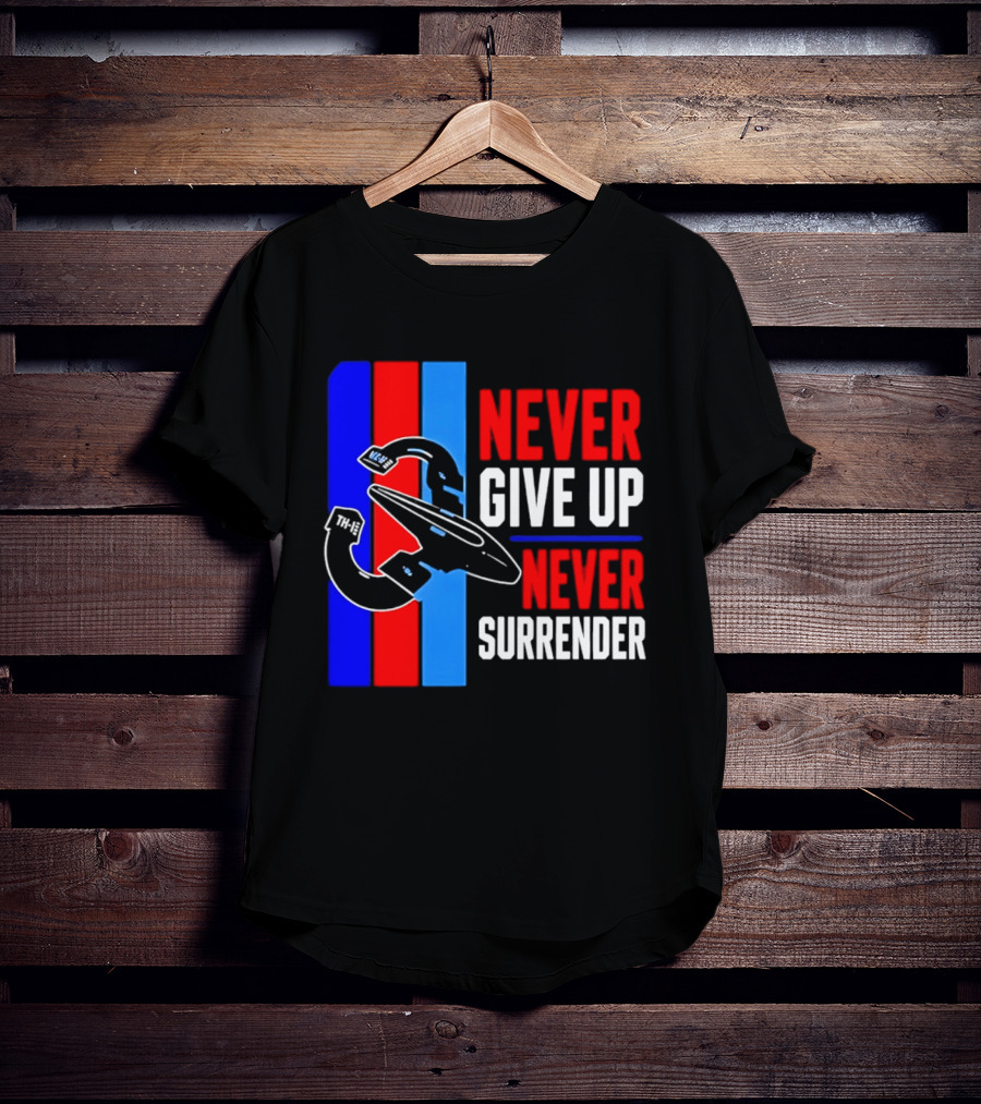 Galaxy Quest Never Give Up Never Surrender NSEA Protector Starship T-Shirt