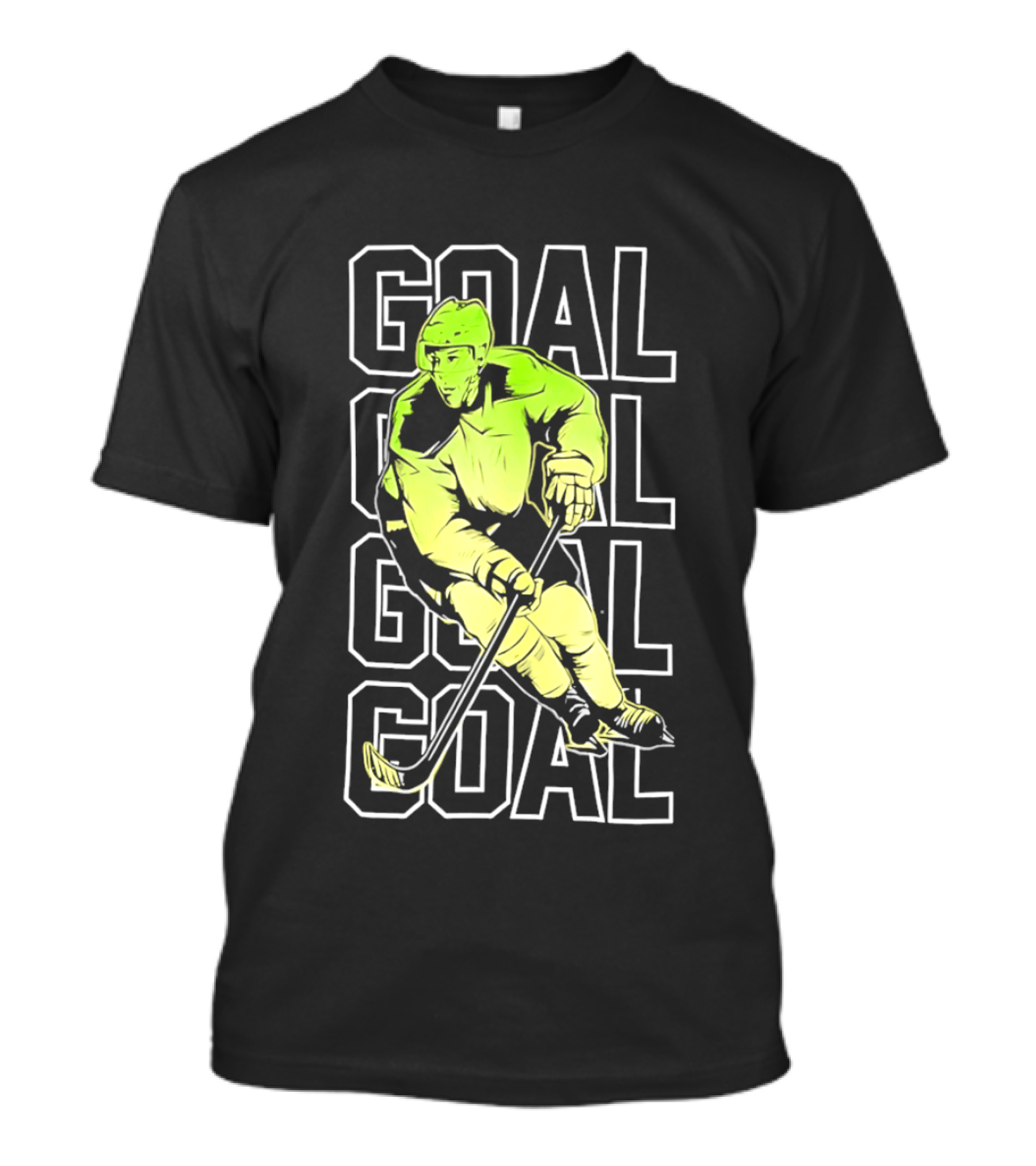 Goal Classic Black Hockey Player Energy T-Shirt