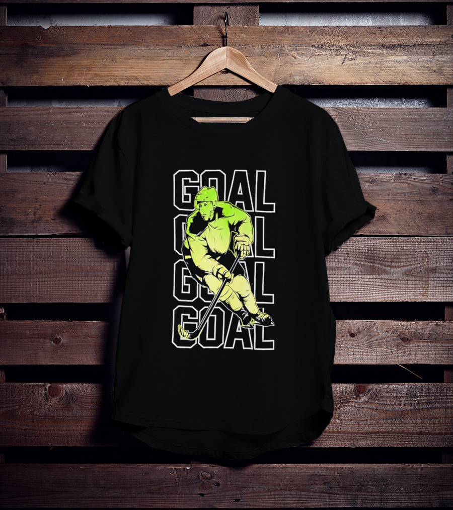 Goal Classic Black Hockey Player Energy T-Shirt