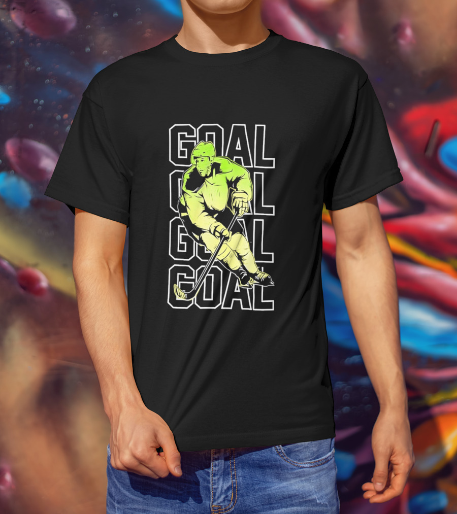 Goal Classic Black Hockey Player Energy T-Shirt