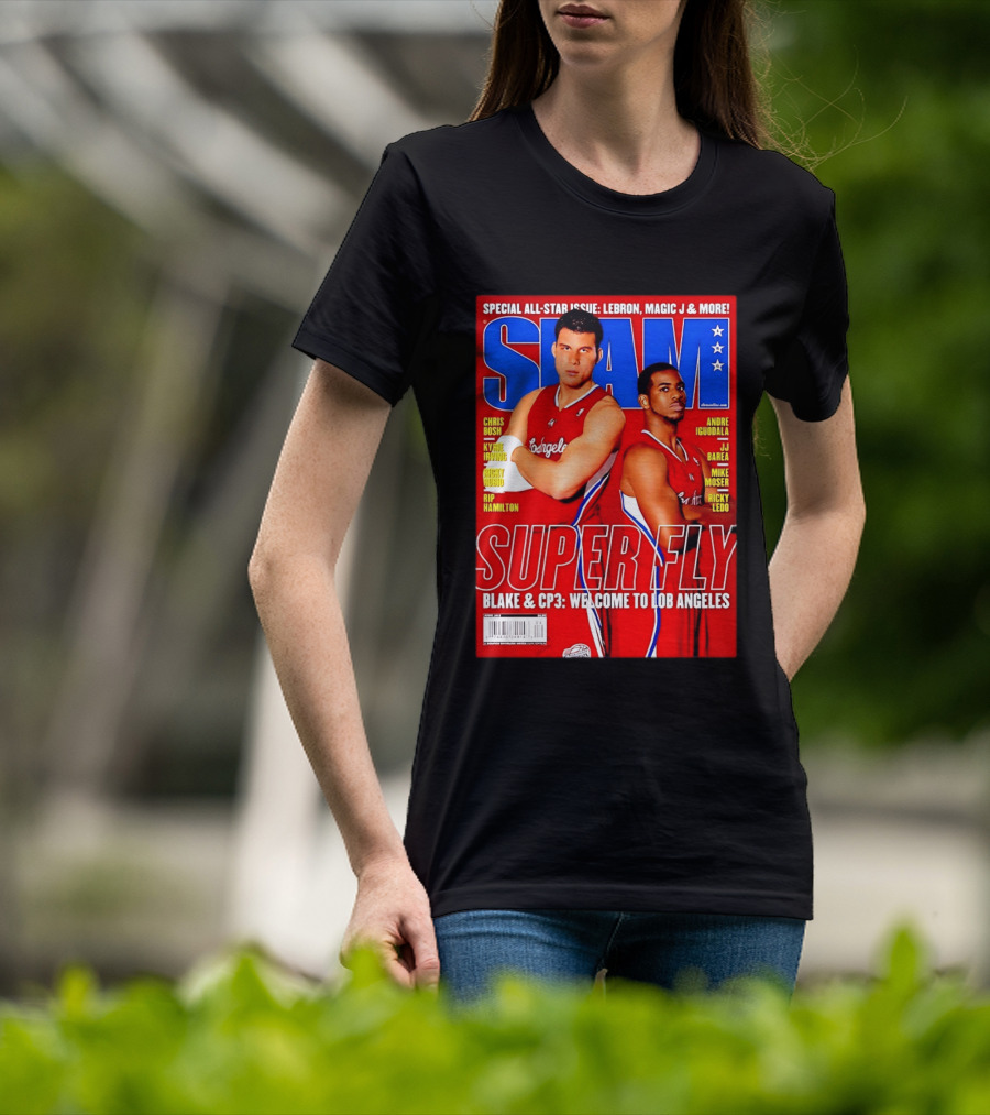 SLAM Magazine Super Fly Blake Griffin Chris Paul Welcome To Lob Angeles T-Shirt