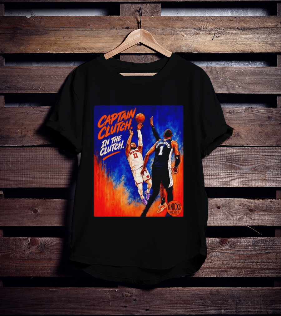 Captain Clutch Jalen Brunson Vs Victor Wembanyama Knicks Basketball Mexico T-Shirt