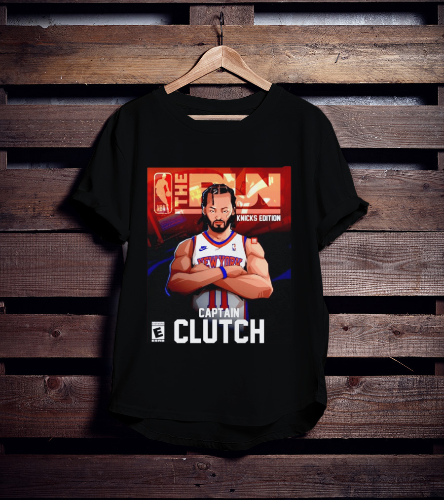 Jalen Brunson New York Knicks Edition The Run Captain Clutch NBA T-Shirt