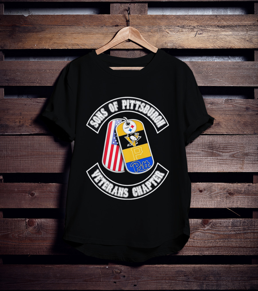 Sons Of Pittsburgh Steelers Penguins Pirates Pitt Veterans Chapter T-Shirt