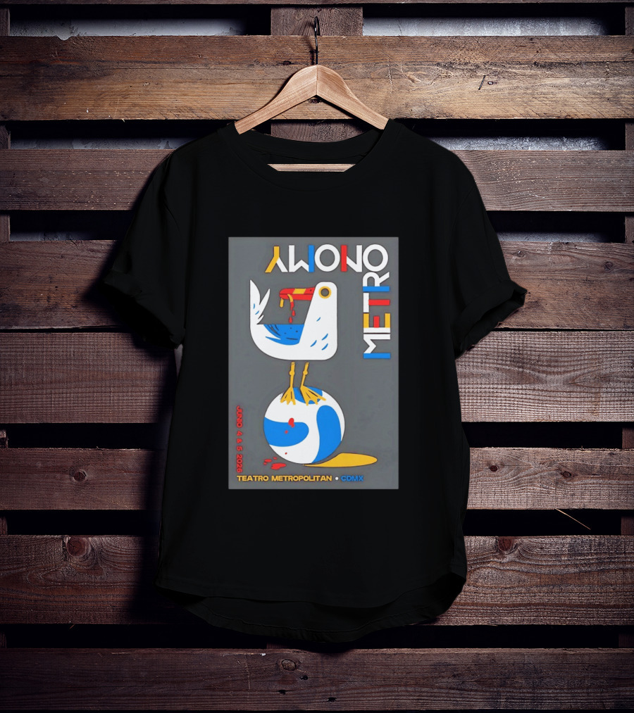 Teatro Metropolitan CDMX Junio 4 5 2026 Metronomy Event Bird T-Shirt