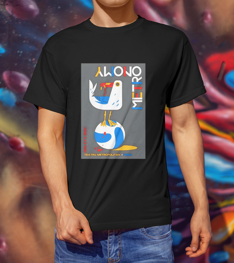 Teatro Metropolitan CDMX Junio 4 5 2026 Metronomy Event Bird T-Shirt
