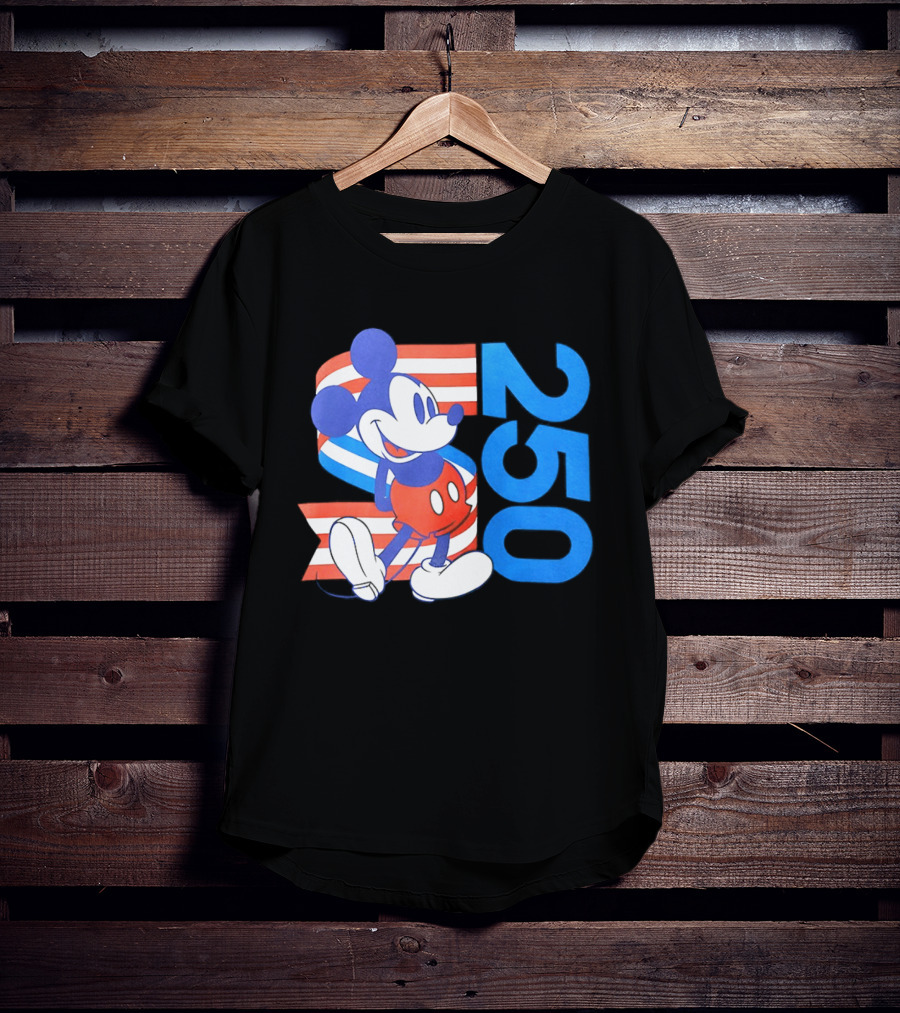 Mickey Mouse Disney 250 Celebration American Flag T-Shirt