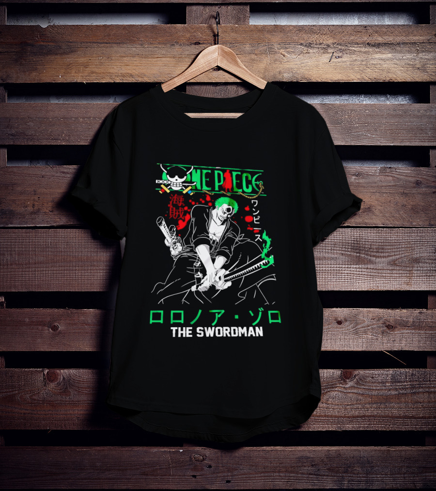 One Piece Roronoa Zoro The Swordman Classic Anime Manga T-Shirt