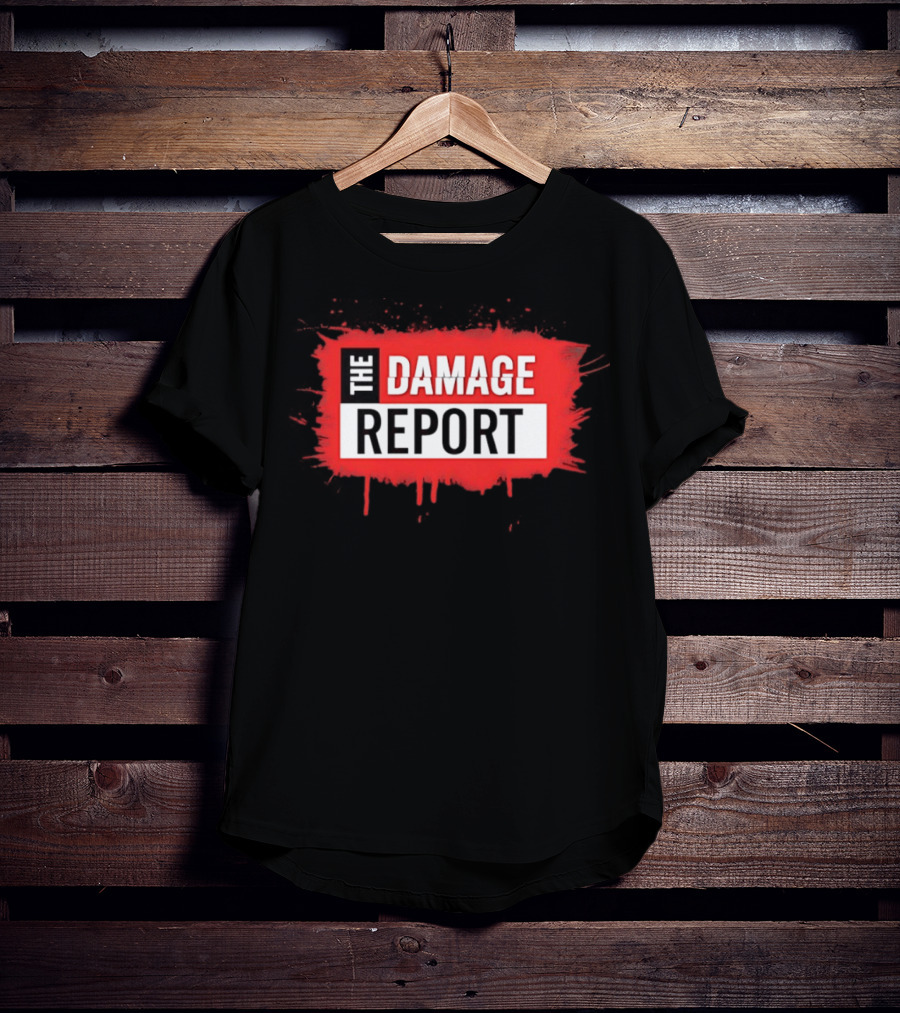 The Damage Report Media News Political Commentary Program Branding T-Shirt