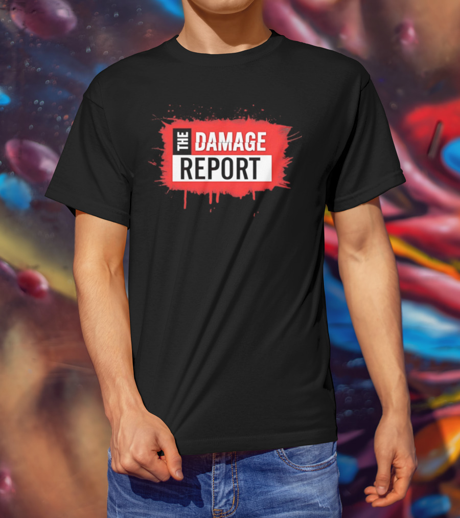 The Damage Report Media News Political Commentary Program Branding T-Shirt
