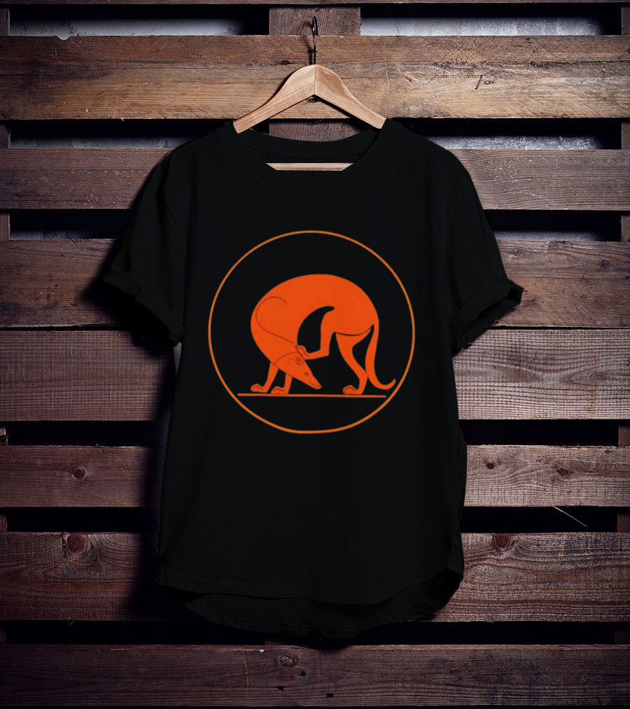 Tondo Hound Orange Circle Canine T-Shirt