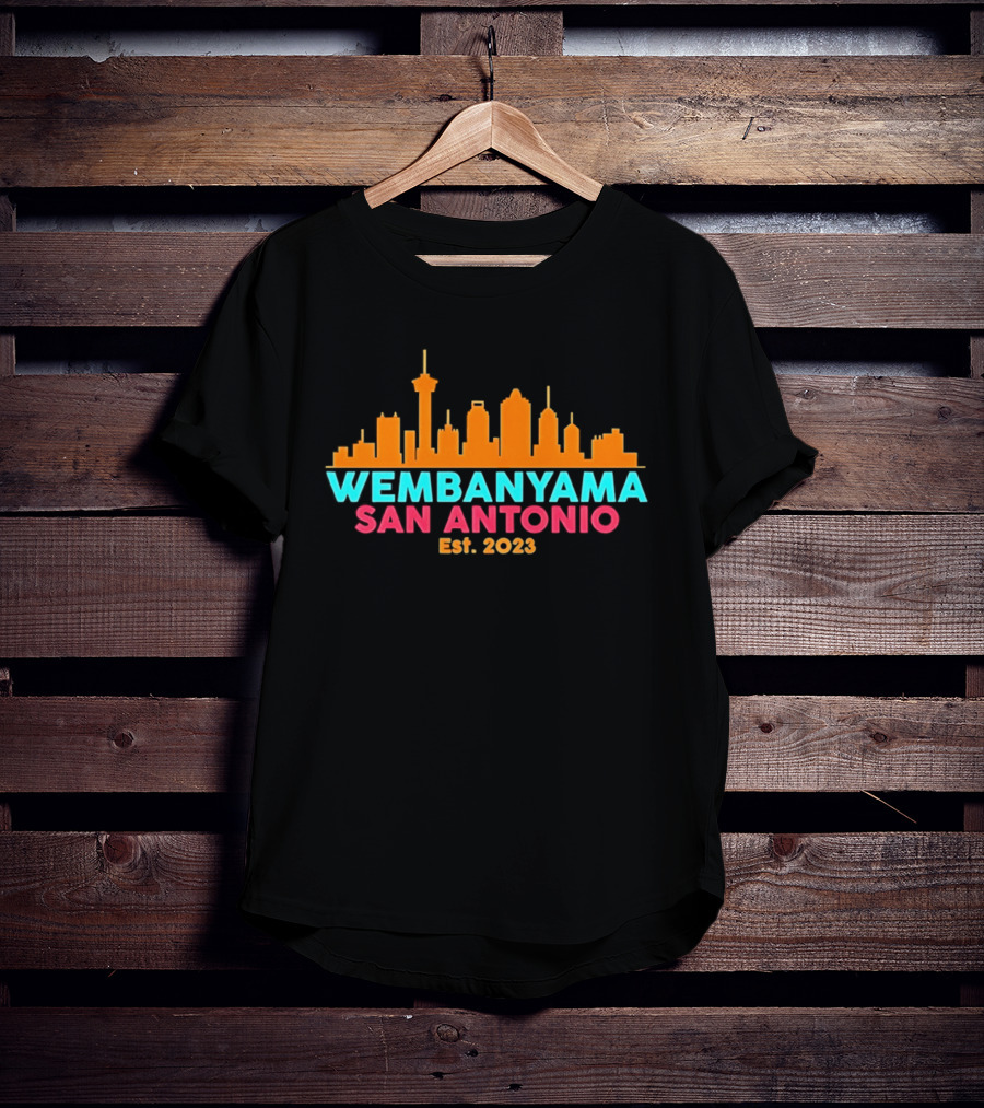 Wembanyama San Antonio Skyline Est. 2023 T-Shirt