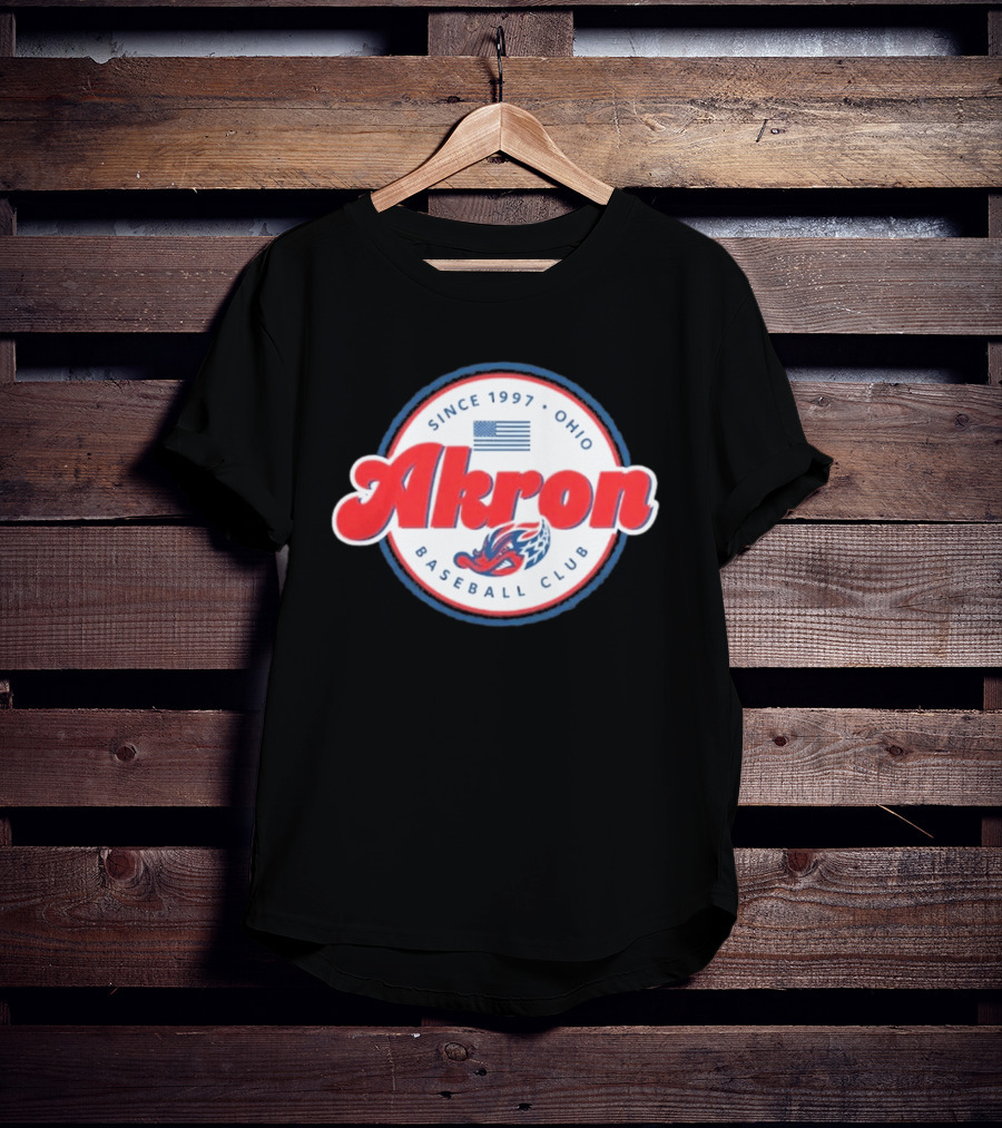 Since 1997 Akron Ohio Baseball Club USA Flag T-Shirt