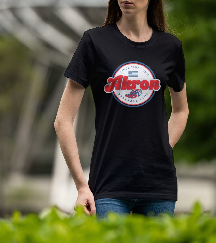 Since 1997 Akron Ohio Baseball Club USA Flag T-Shirt