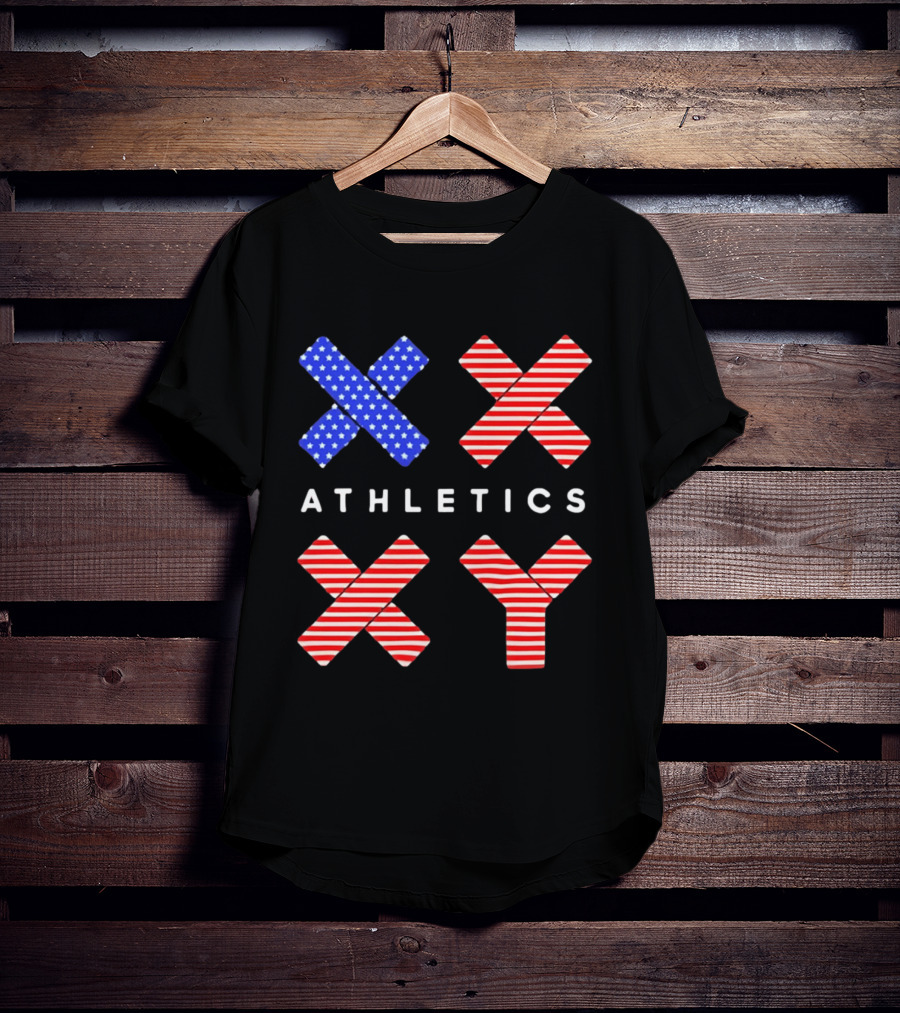 Athletics USA Flag Patterned XX XY T-Shirt