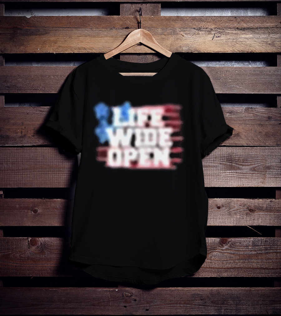 Cboystv Life Wide Open Patriotic Stars T-Shirt