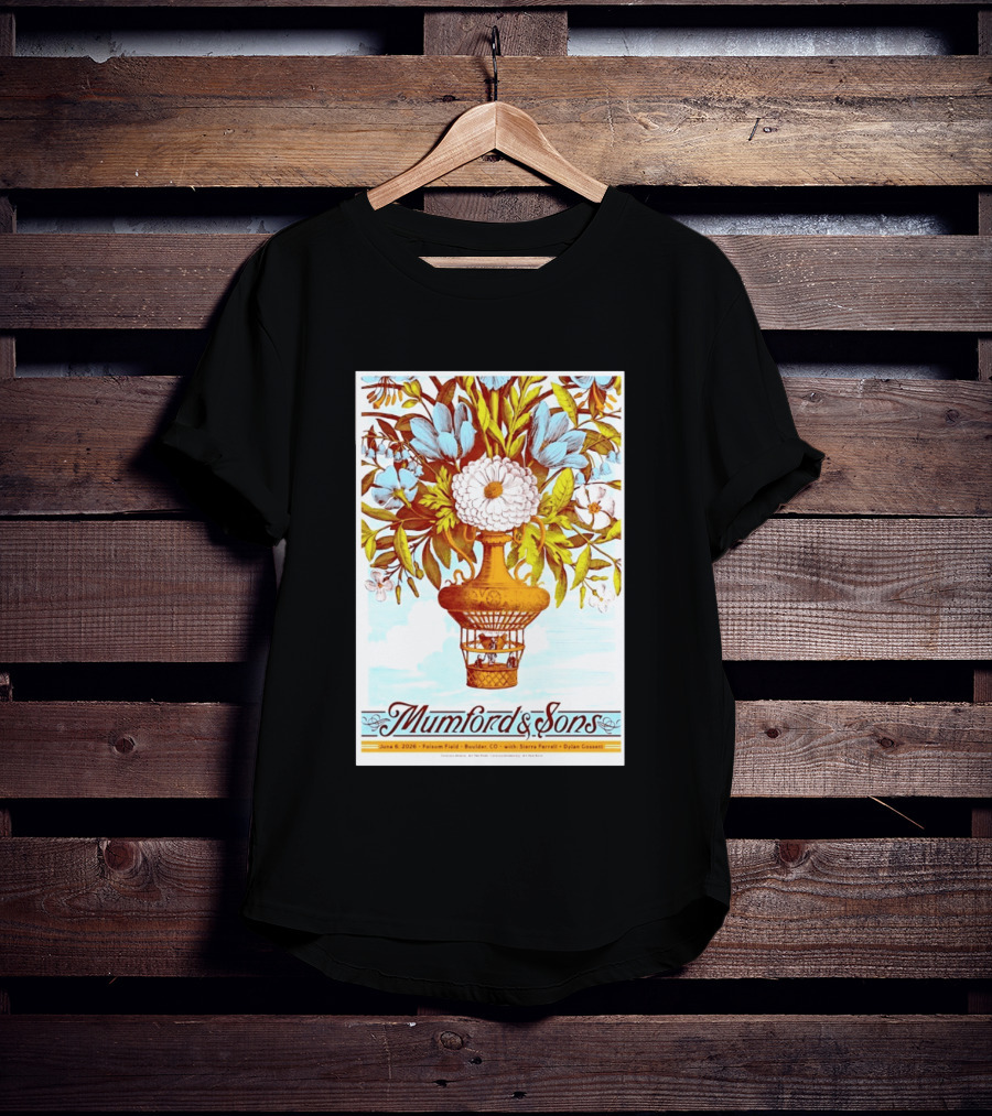 Mumford And Sons Folsom Field Boulder CO June 6 2026 Sierra Ferrell Dylan Gossett Concert T-Shirt