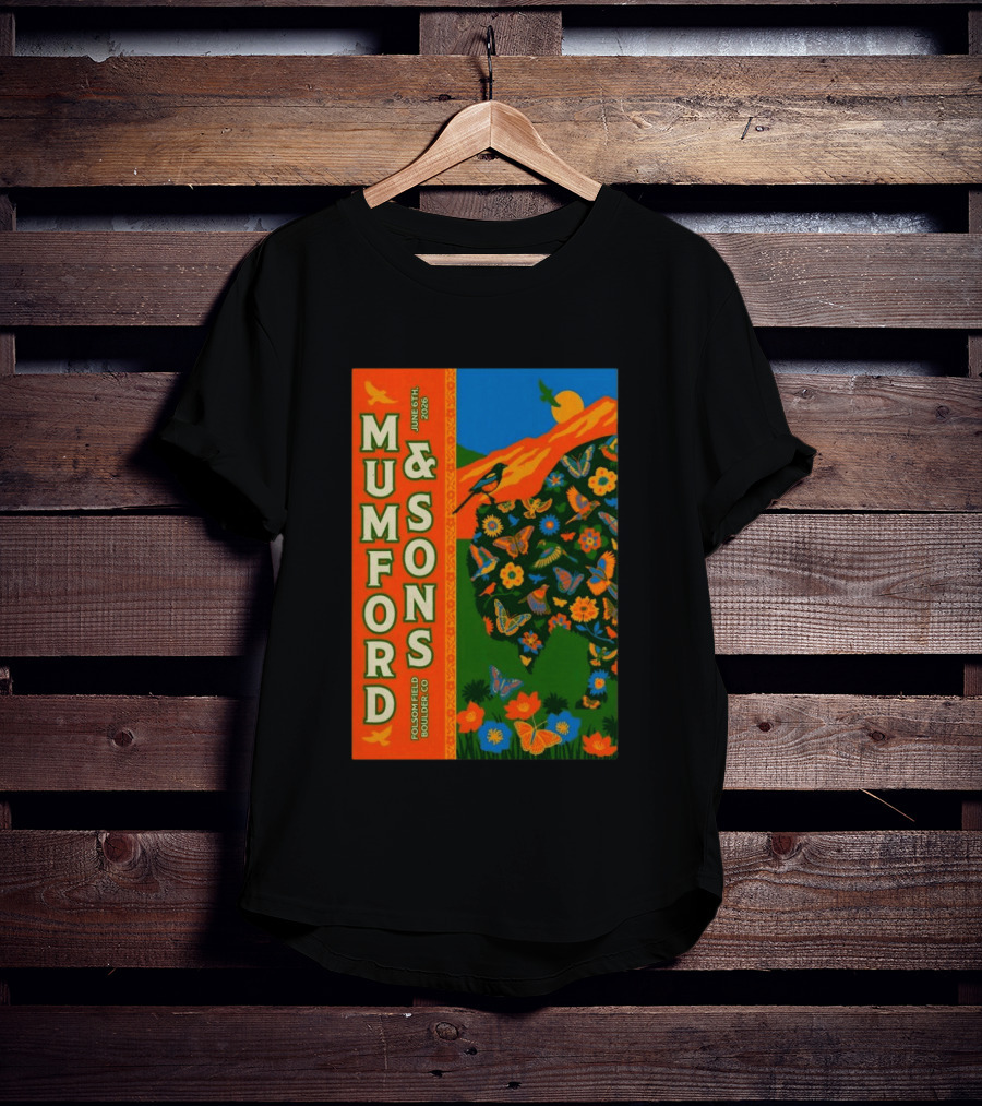 Mumford And Sons June 6 2026 Folsom Field Boulder CO Butterflies And Nature T-Shirt