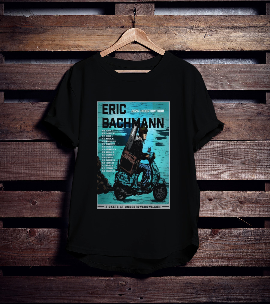 Eric Bachmann 2026 Undertow Tour With Dates And Cities T-Shirt