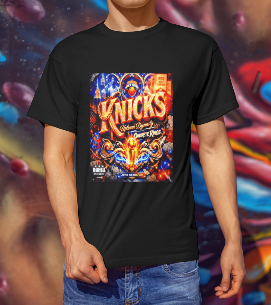 New York Knicks Uptown Dynasty Concrete Kings 1970 World Champions Limited Run T-Shirt
