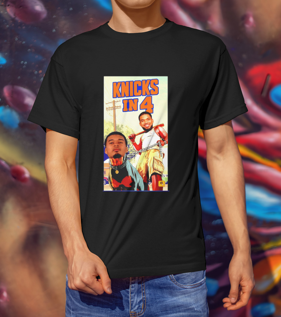 New York Knicks Knicks In 4 GTA V Meme San Antonio Spurs T-Shirt
