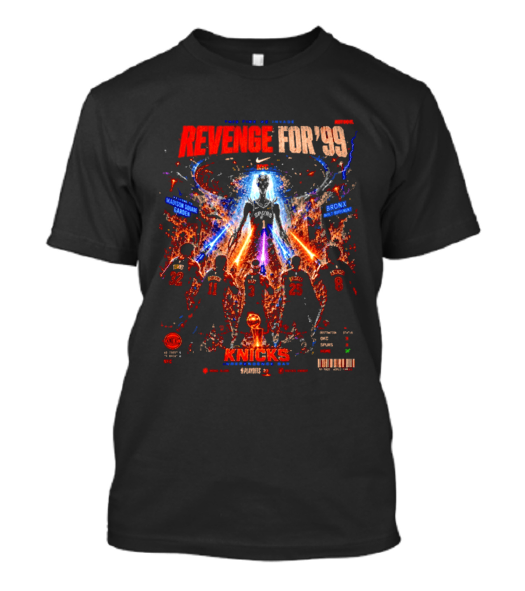 Revenge For '99 New York Knicks Madison Square Garden Bronx Basketball Legends T-Shirt