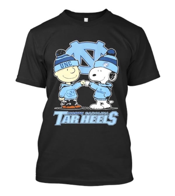UNC Tar Heels Peanuts Characters Fit Bump North Carolina 2026 T-Shirt