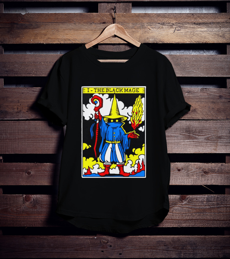 I The Black Mage Tarot Card Retro Fantasy T-Shirt