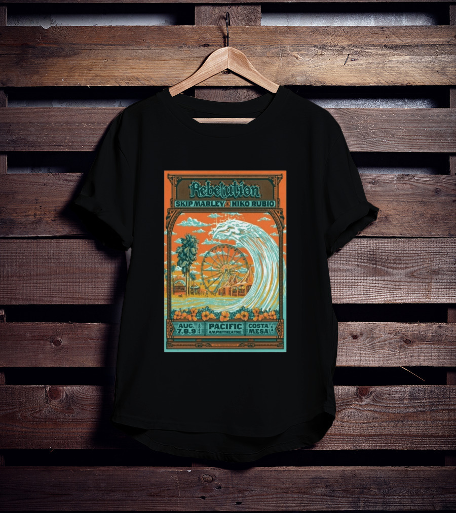 Rebelution Skip Marley Niko Rubio August 7 8 9 2026 Pacific Amphitheatre Costa Mesa T-Shirt
