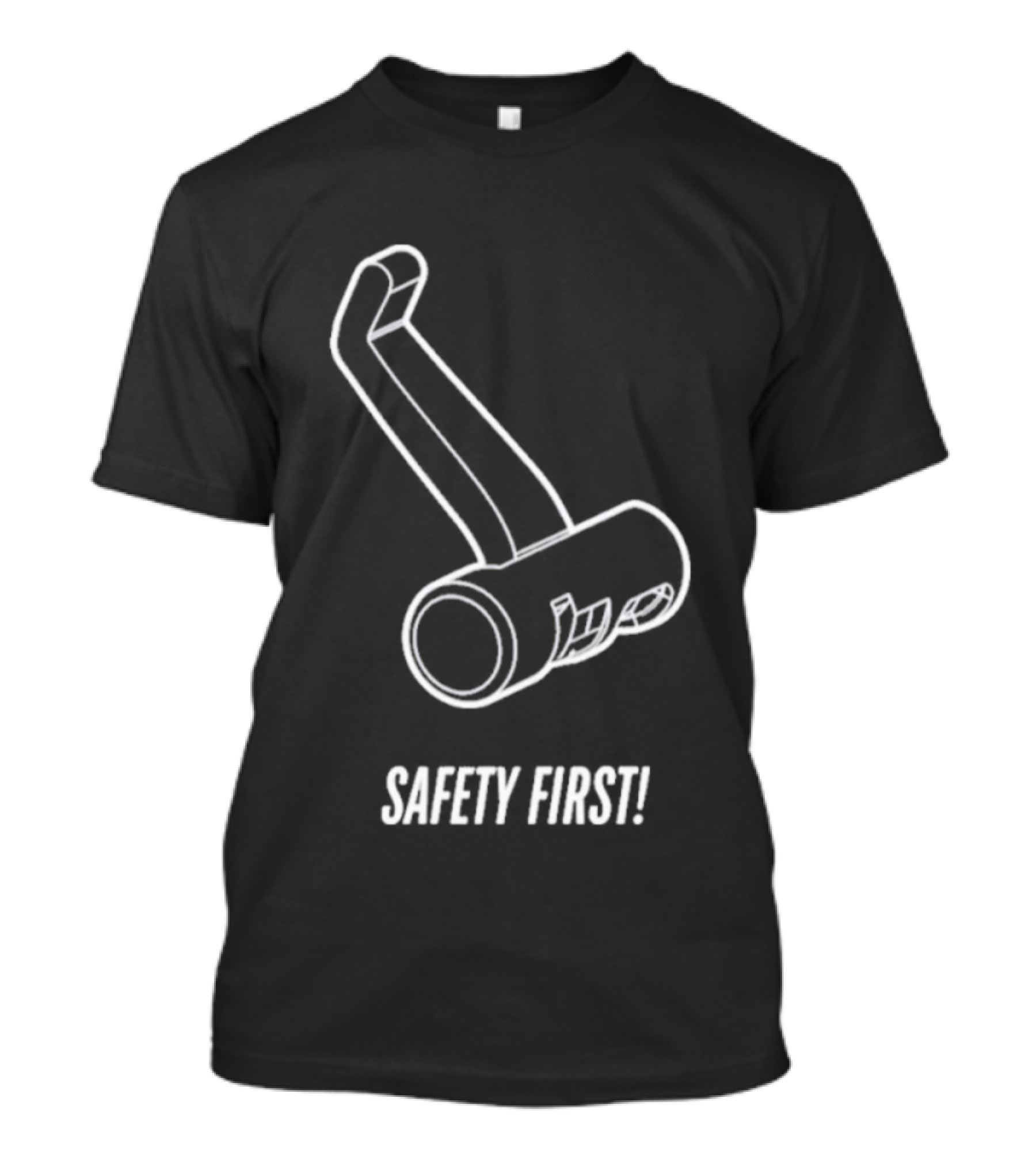 Safety First Bike Lock Sketch T-Shirt