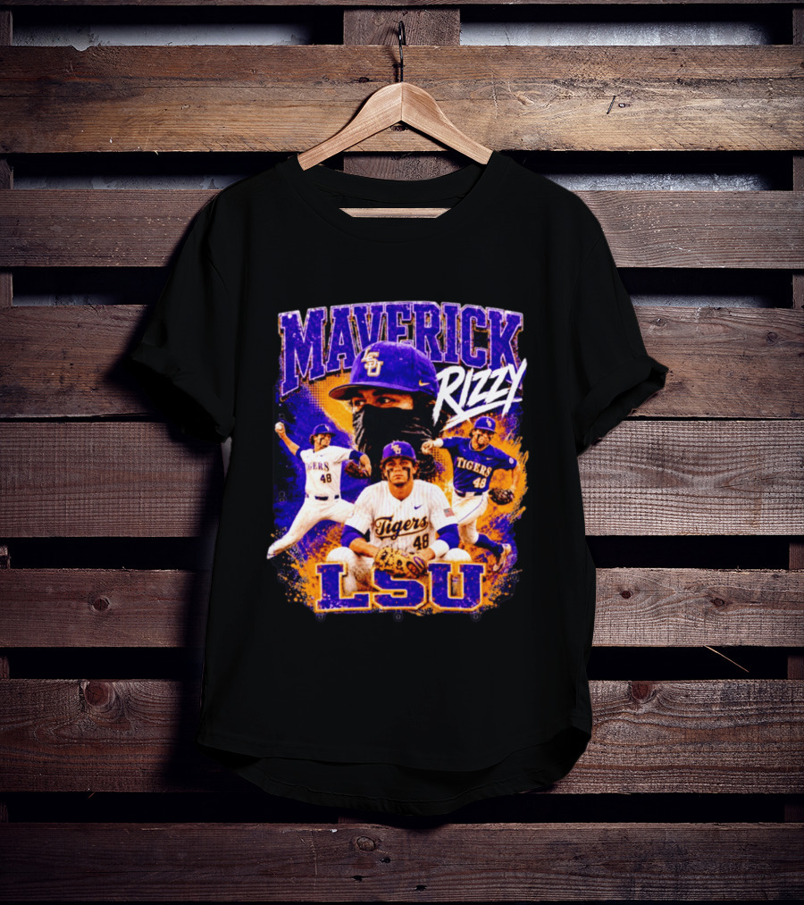 LSU Tigers Maverick Rizy Baseball Player Number 48 T-Shirt