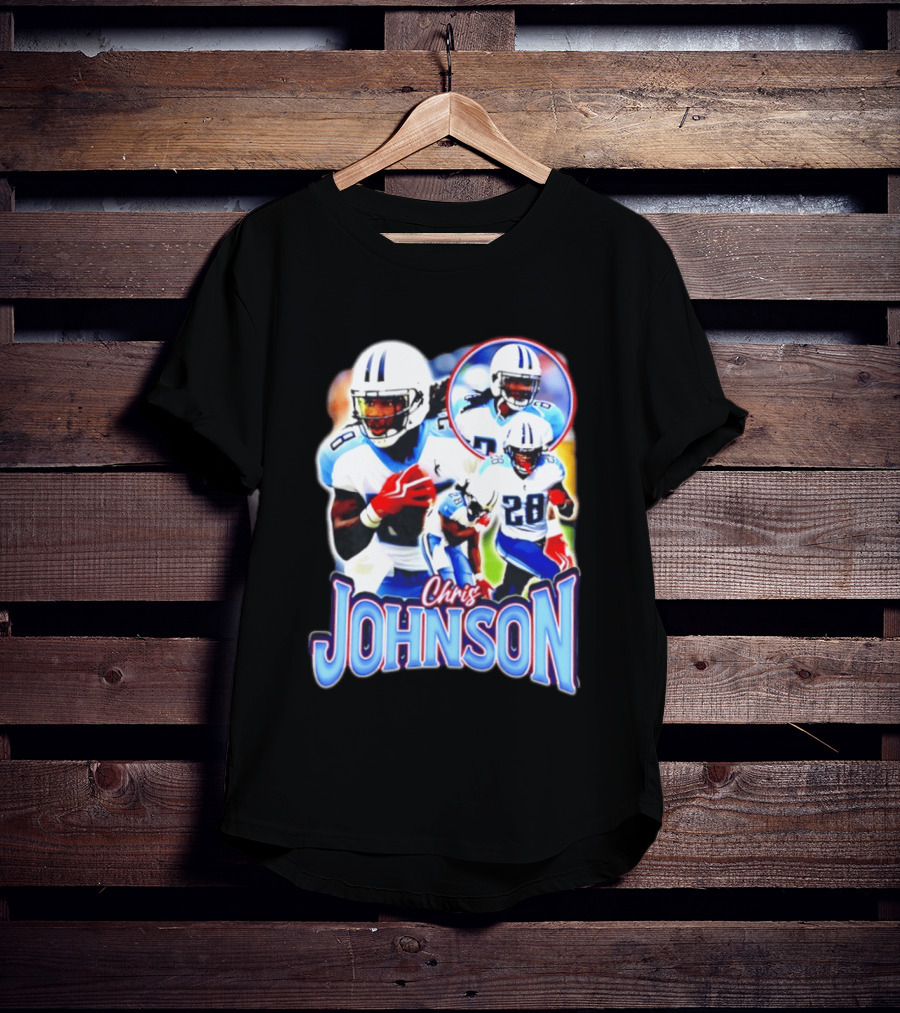 Chris Johnson Tennessee Titans 28 Vintage Style Retro Bootleg T-Shirt