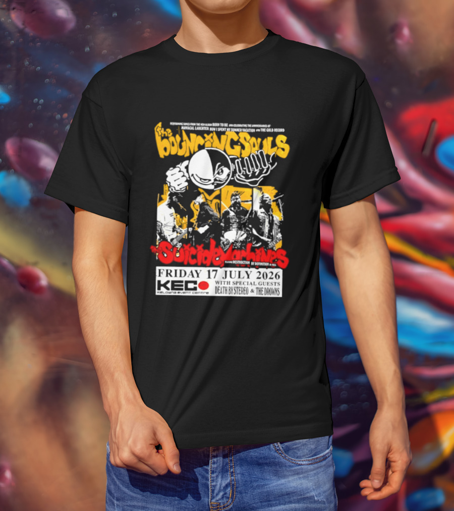 Bouncing Souls The Suicide Machines Live At Kelowna Event Centre July 2026 T-Shirt