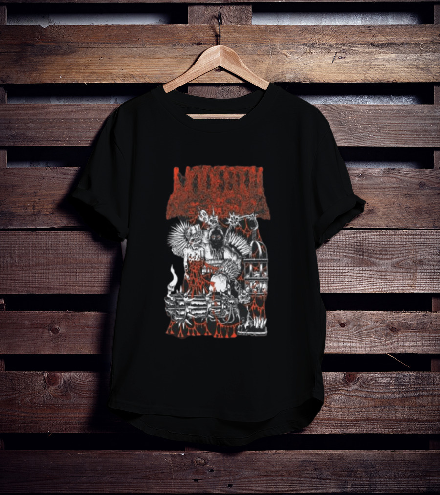 Undeath Metal Shop Grim Zombie Horror Red Black T-Shirt