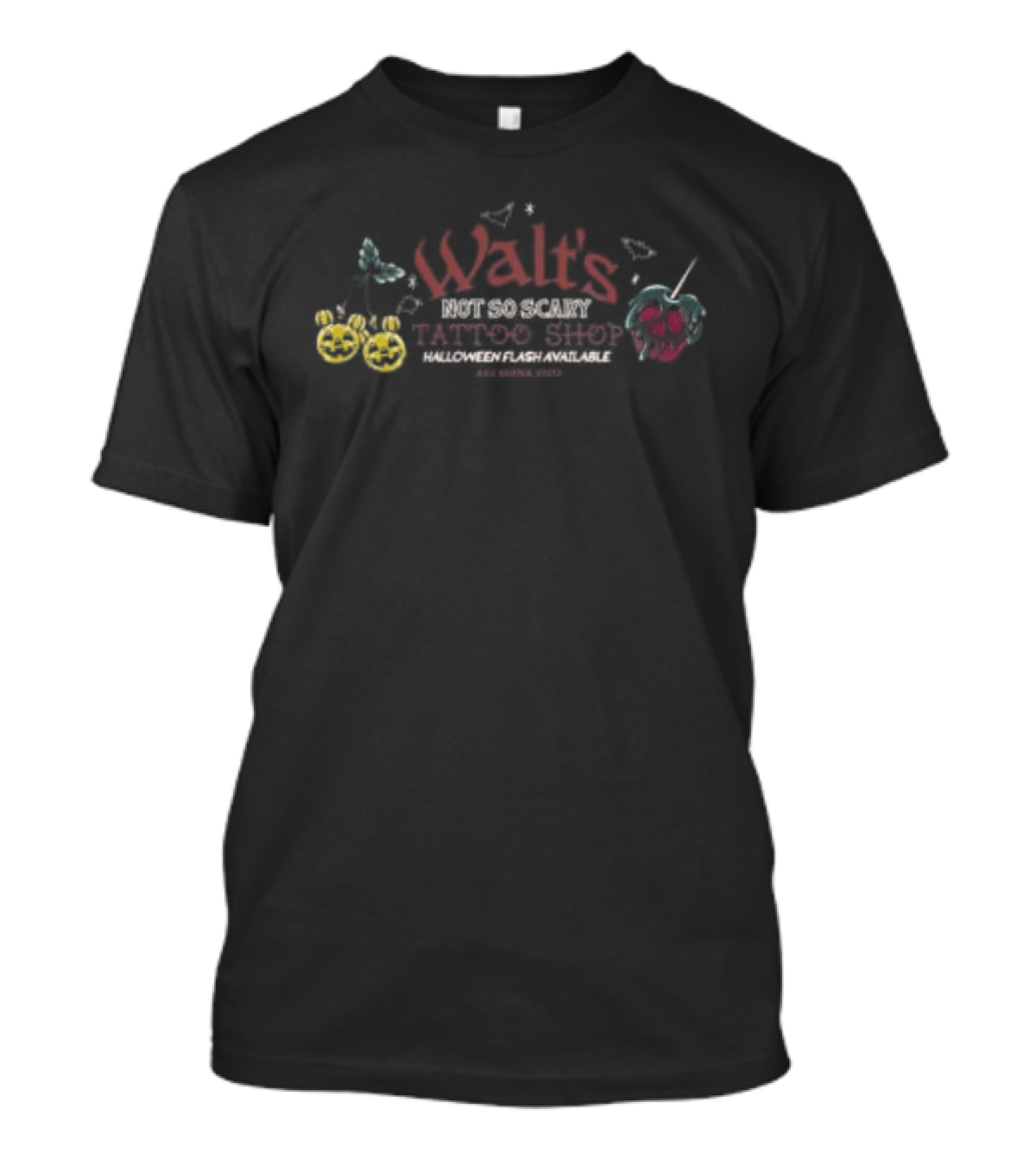 Walt's Halloween Tattoo Shop Variant With Butterflies And Poisoned Apple T-Shirt