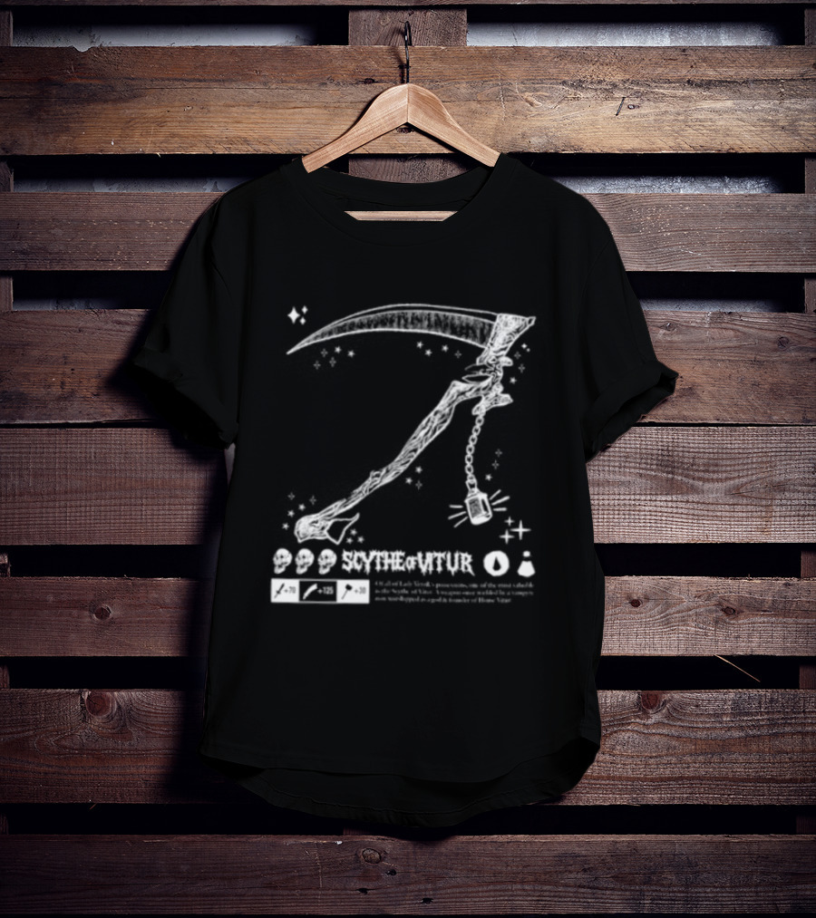 Scythe Of Vitur Lady Verzik House Vitur Weapon RuneScape Old School T-Shirt