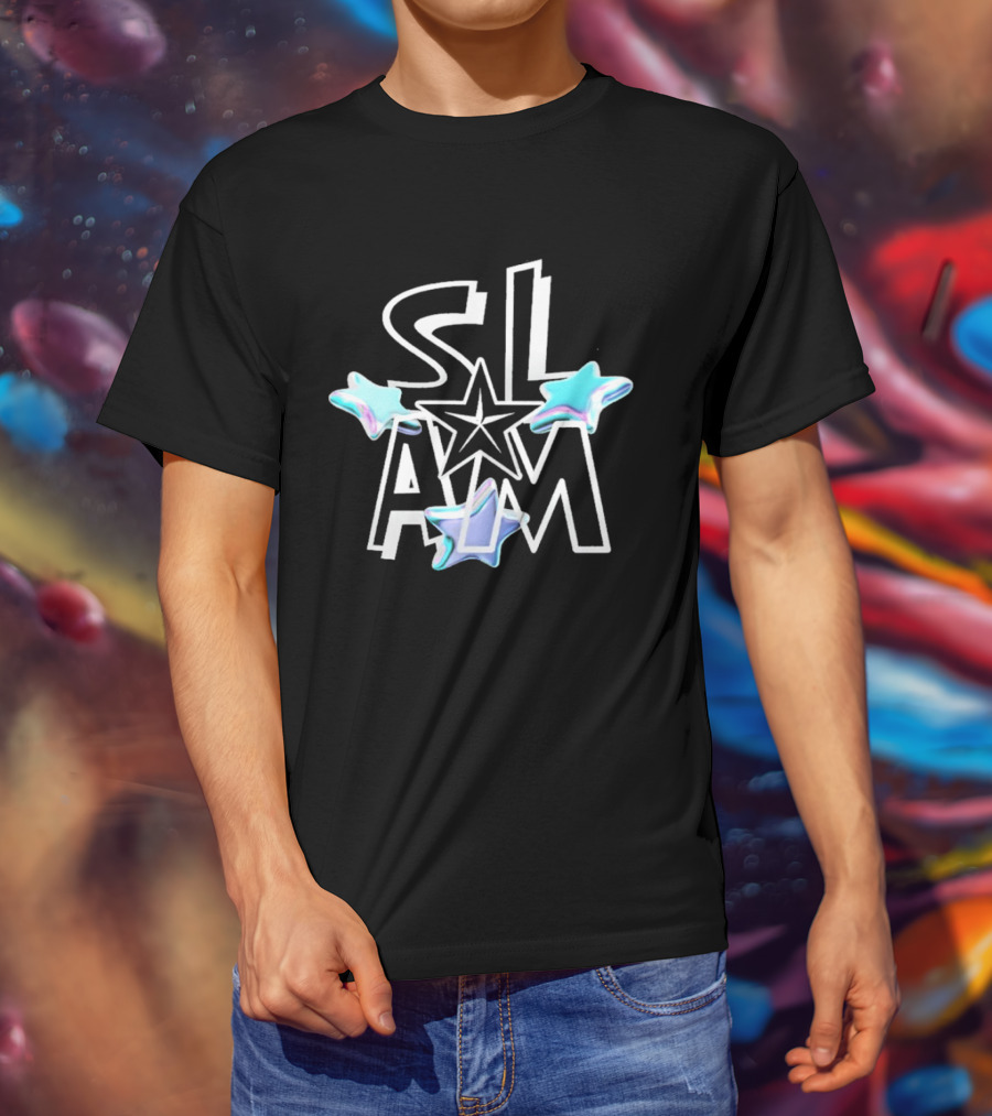 Slam Stars Holographic Blue Floating Trio T-Shirt