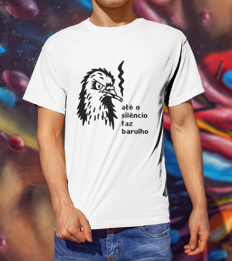 Eagle Smoking Até O Silêncio Faz Barulho T-Shirt