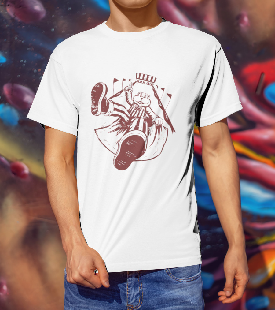 Goldy Gopher Sliding Celebration With Foam Finger T-Shirt