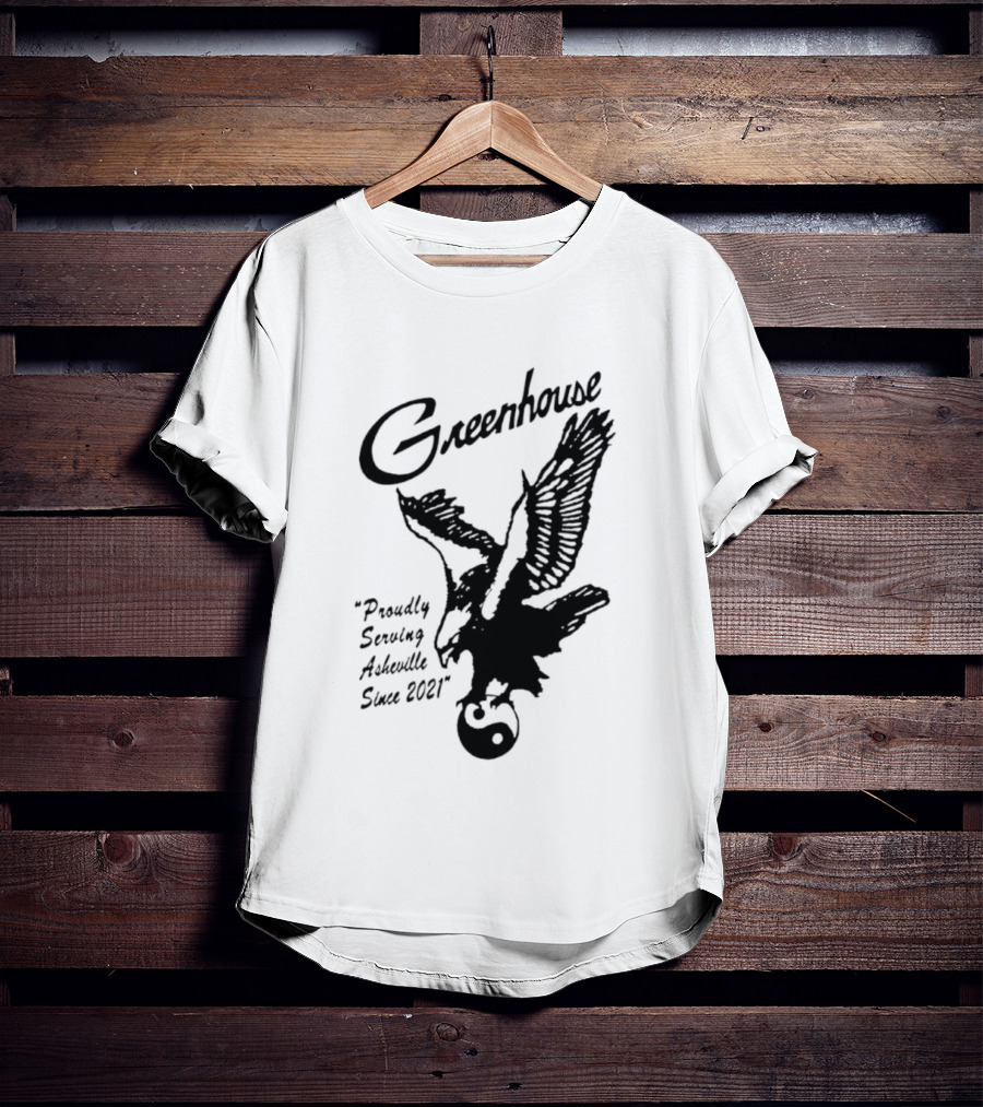 Greenhouse Proudly Serving Asheville Since 2021 Eagle Motif T-Shirt