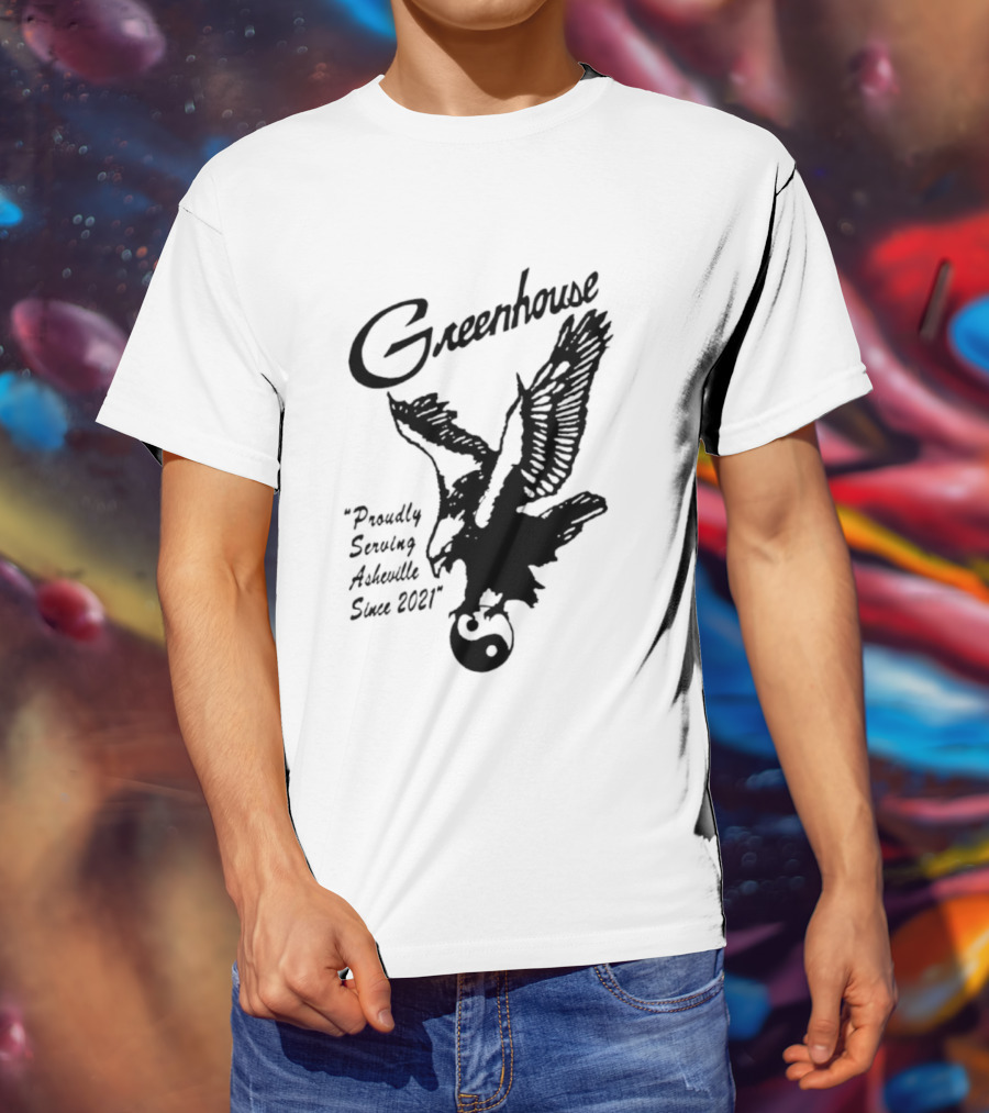 Greenhouse Proudly Serving Asheville Since 2021 Eagle Motif T-Shirt