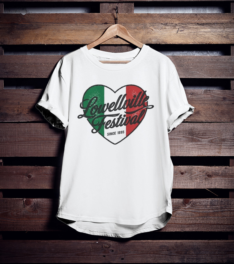 Lowellville Festival Heart Italian Colors Since 1895 T-Shirt
