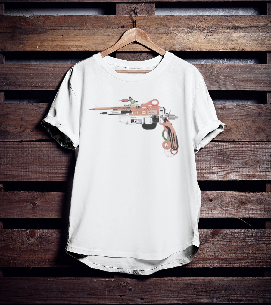 School Office Supplies Gun T-Shirt