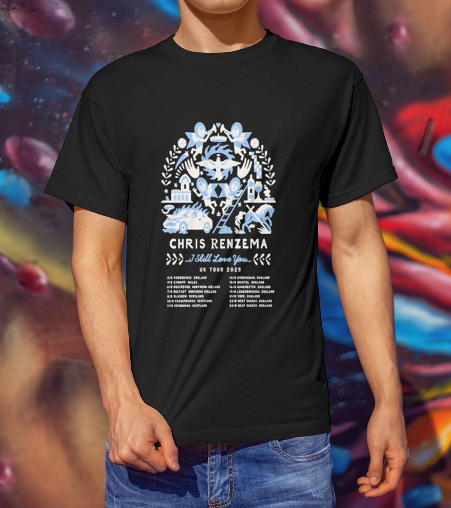Chris Renzema I Still Love You UK Tour 2025 Concert Dates And Venues T-Shirt